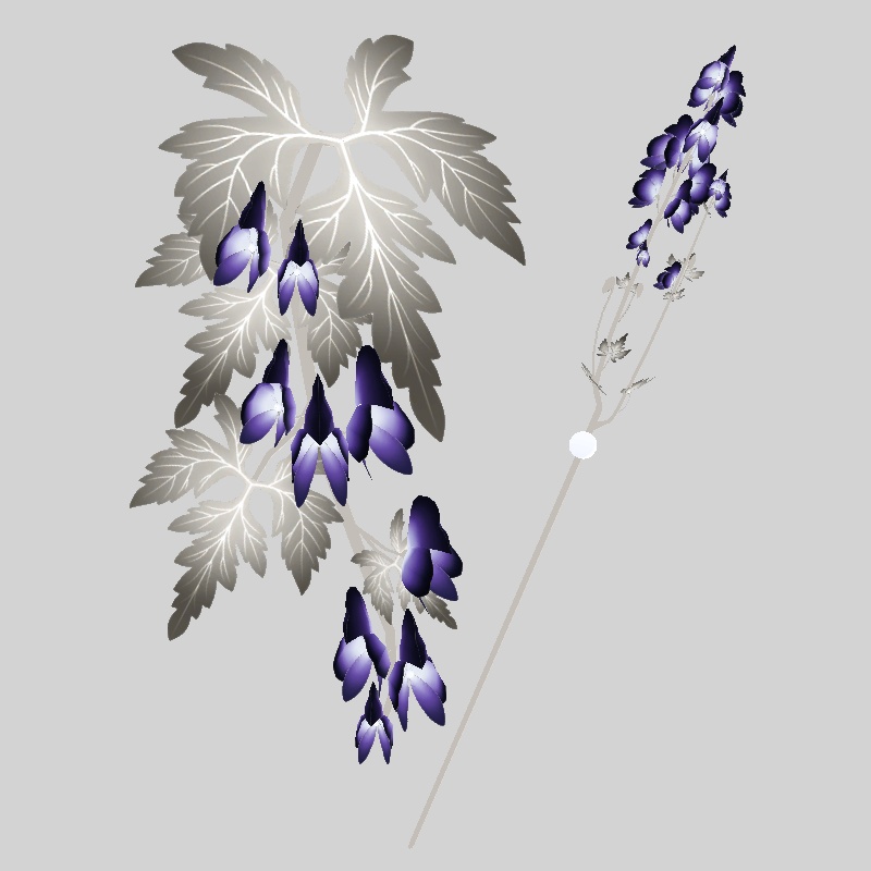 鳥兜の簪・髪飾り