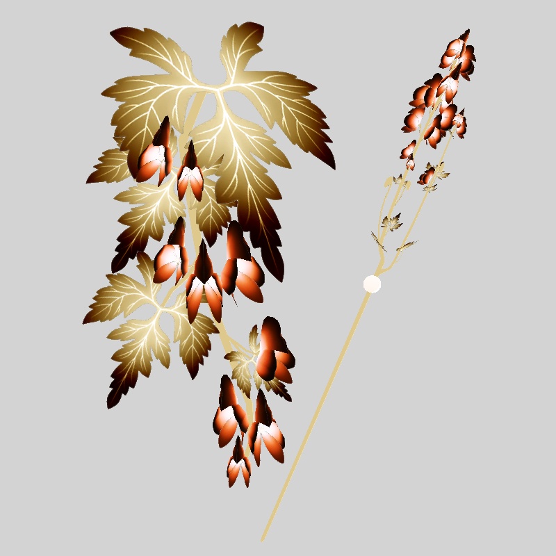 鳥兜の簪・髪飾り