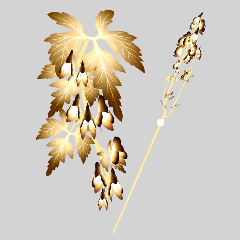 鳥兜の簪・髪飾り