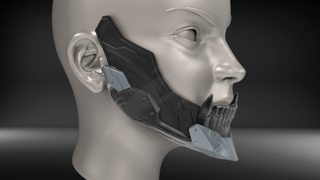 Cyborg Jaw V3 STL for 3Dprint