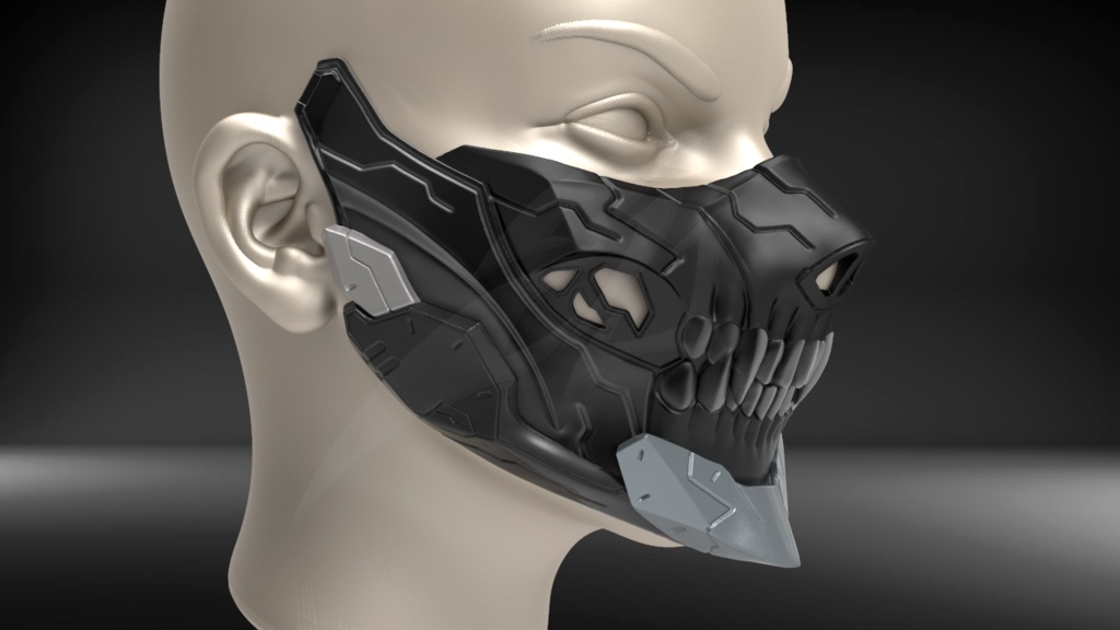 Cyborg Mask V3 STL for 3D print model