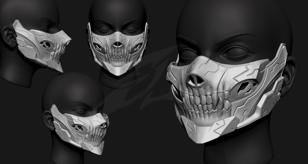Cyborg Mask V3 STL for 3D print model