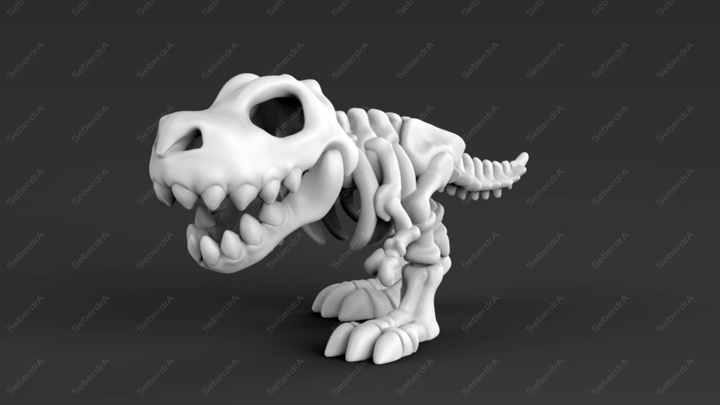 T-Rex Skeleton 3D Model for 3DPrint