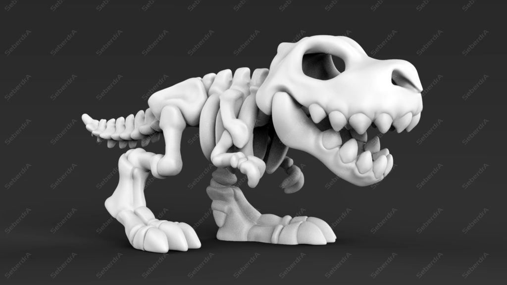T-Rex Skeleton  3D Model for 3DPrint