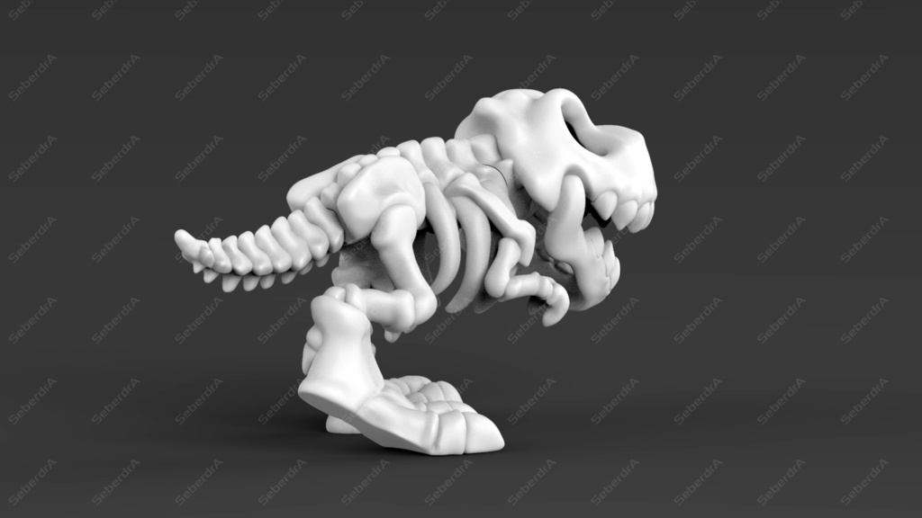 T-Rex Skeleton 3D Model for 3DPrint