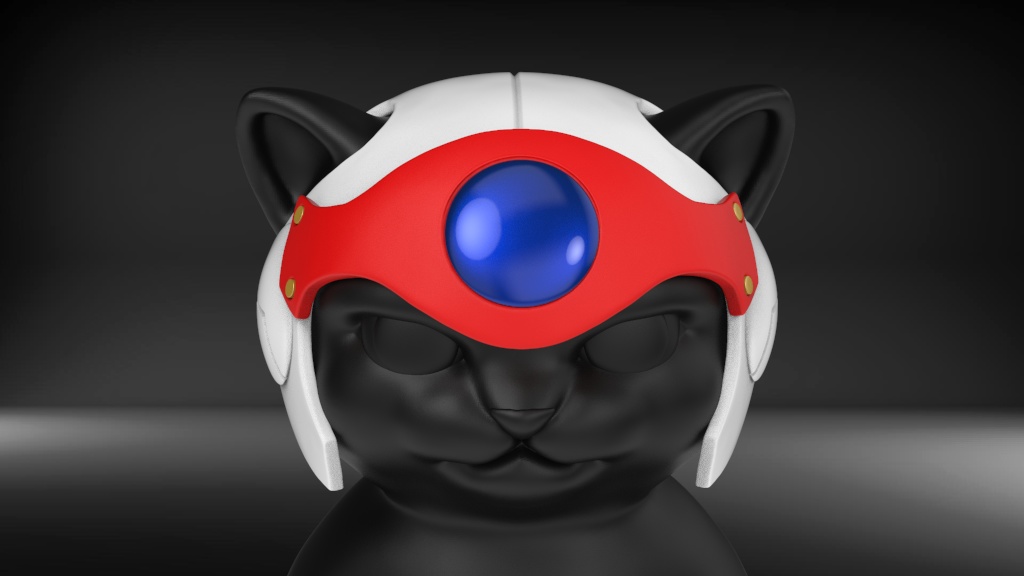 Cat Helmet Ninja White - 猫の帽子