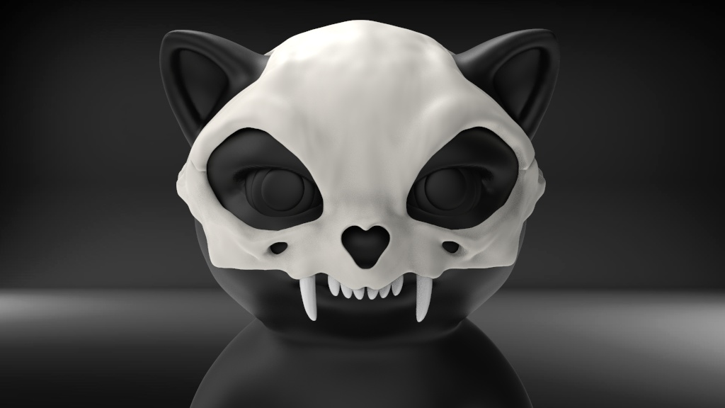 Cat Skull hat - 猫の帽子