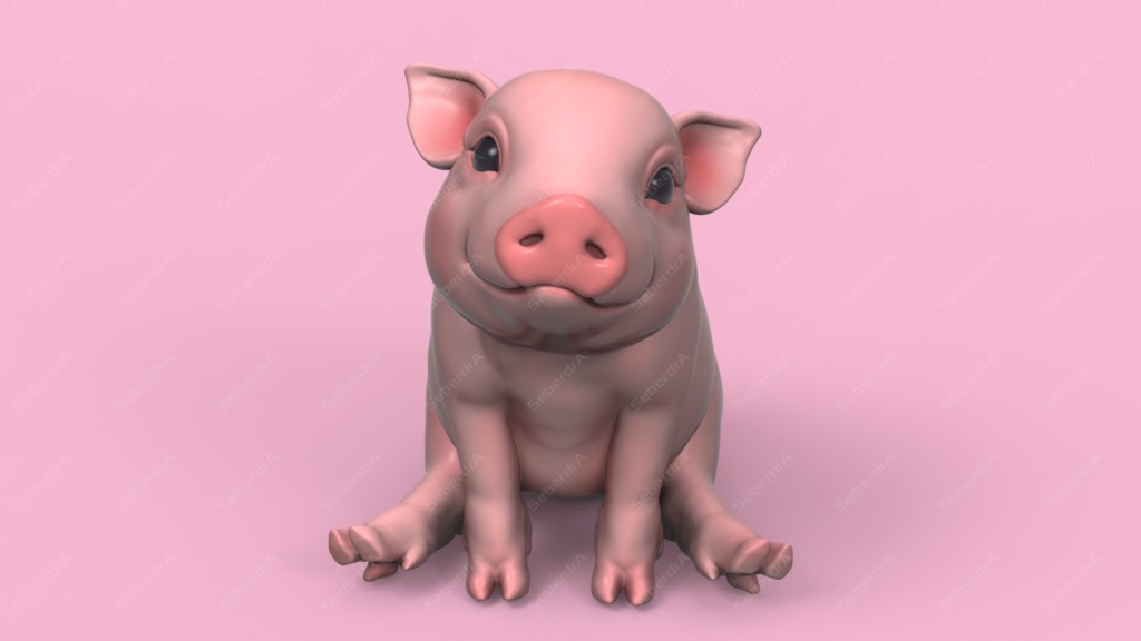 Cute Piglet STL - かわいい子豚