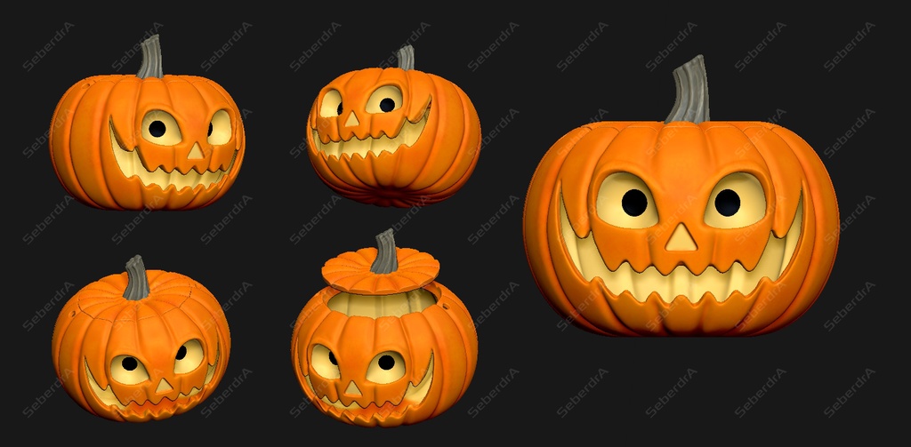 Eye Tracking Jack o Lantern STL for 3DPrint