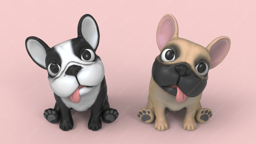 Cute Question French Bulldog STL for 3DPrint