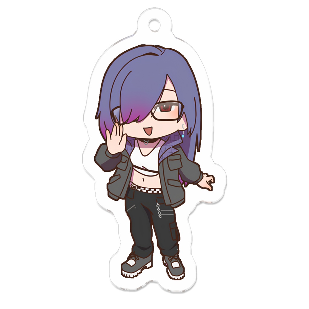 アクリルキーホルダー-もじゃ丸-