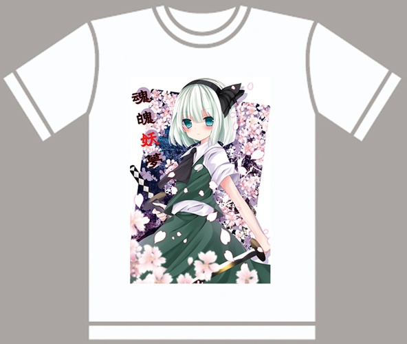 ドライメッシュTシャツ 東方 魂魄妖夢 作画七瀬尚