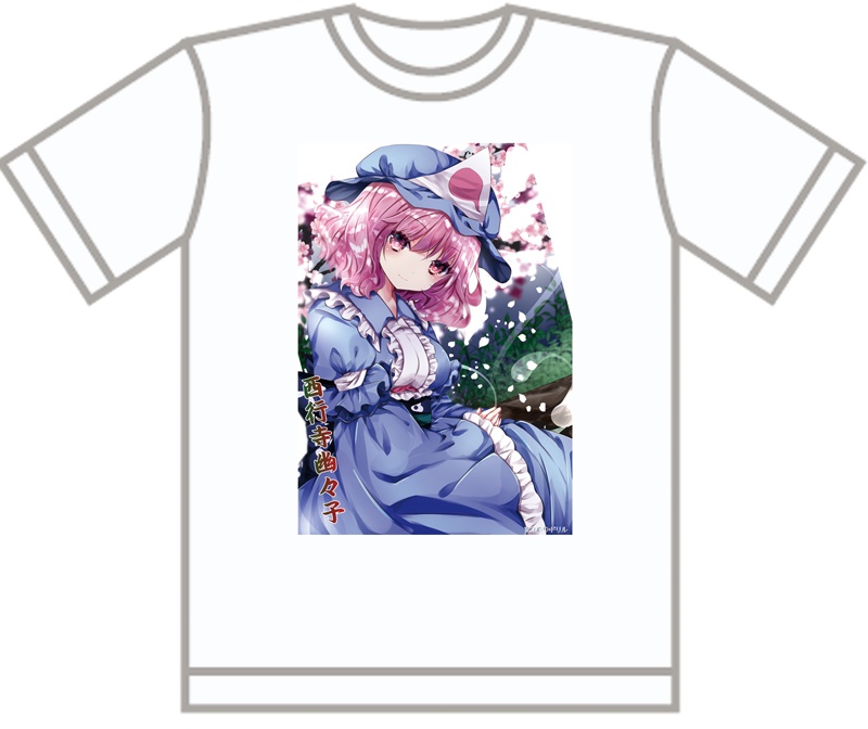 ドライメッシュTシャツ　東方　幽々子2021Ver　作画七瀬尚