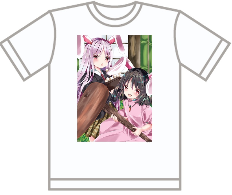 ドライメッシュTシャツ 東方 うどんげ&てゐ 作画 七瀬尚