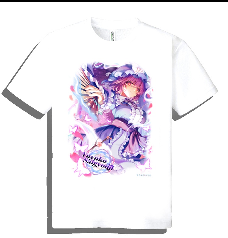 ドライメッシュTシャツ　東方　幽々子 作画 ｾｷｾｲ
