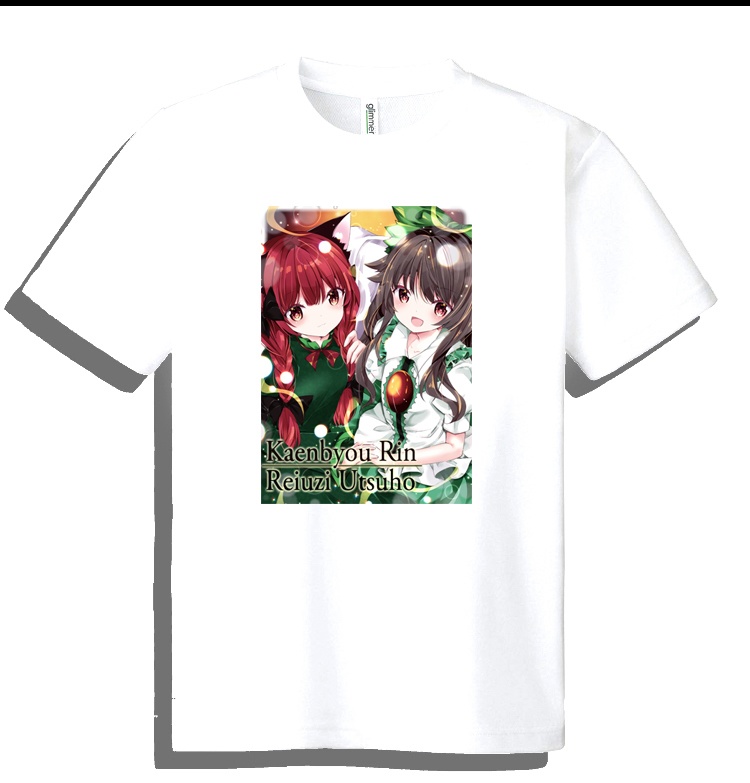 ドライメッシュTシャツ　東方　お燐＆空　七瀬尚