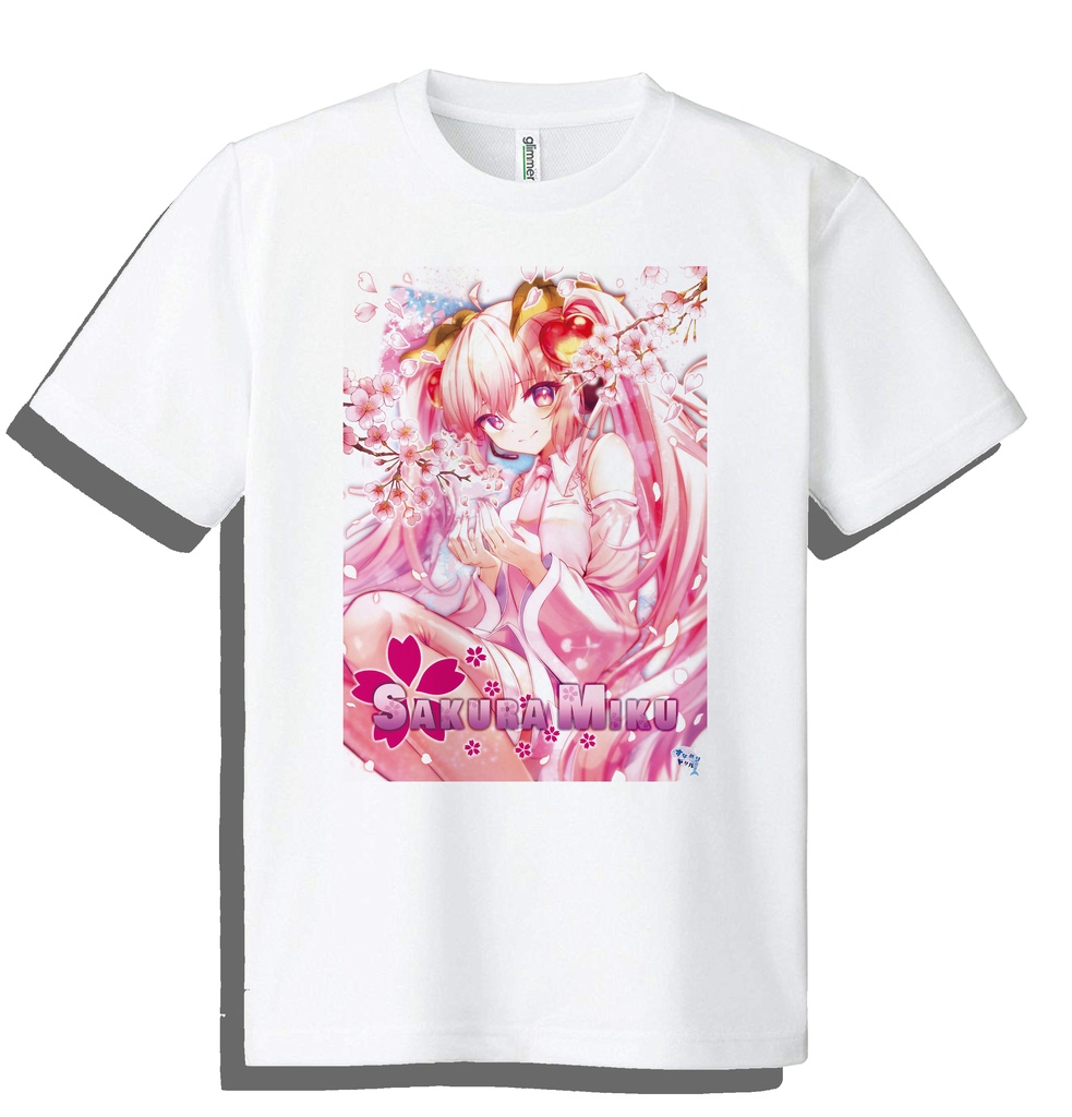 ドライメッシュTシャツ　ボーカロイド　桜ミク2024