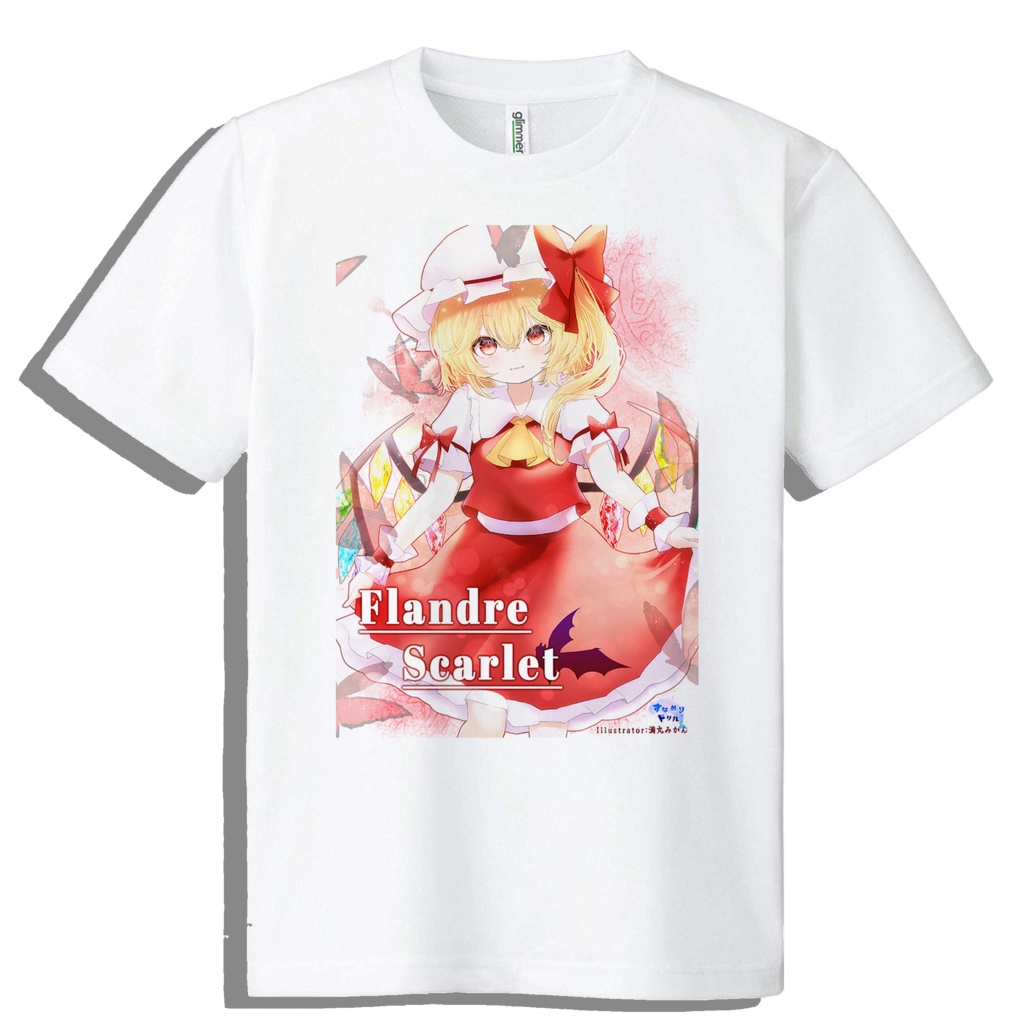 ドライメッシュTシャツ　東方　フランドール=スカーレッド　202408　満丸みかん