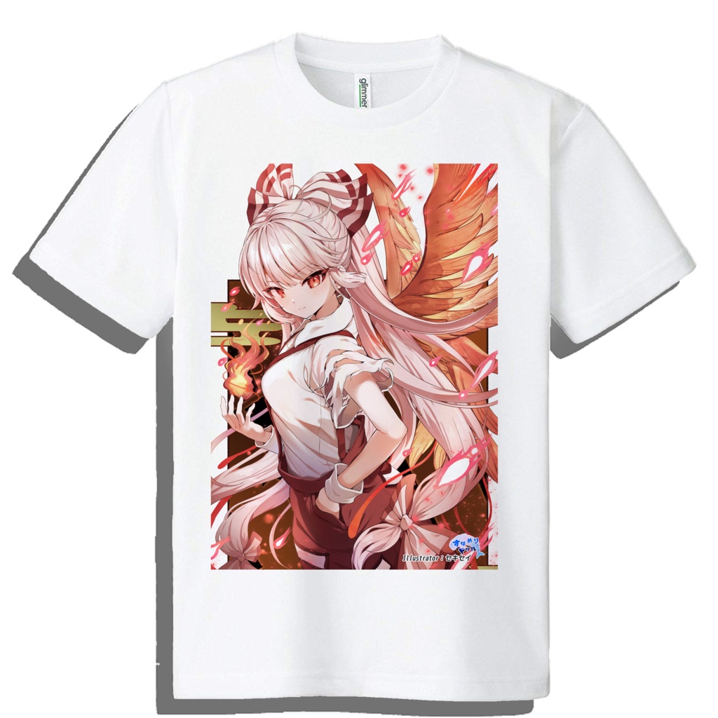 ドライメッシュTシャツ　東方　藤原妹紅　202412　　ｾｷｾｲ