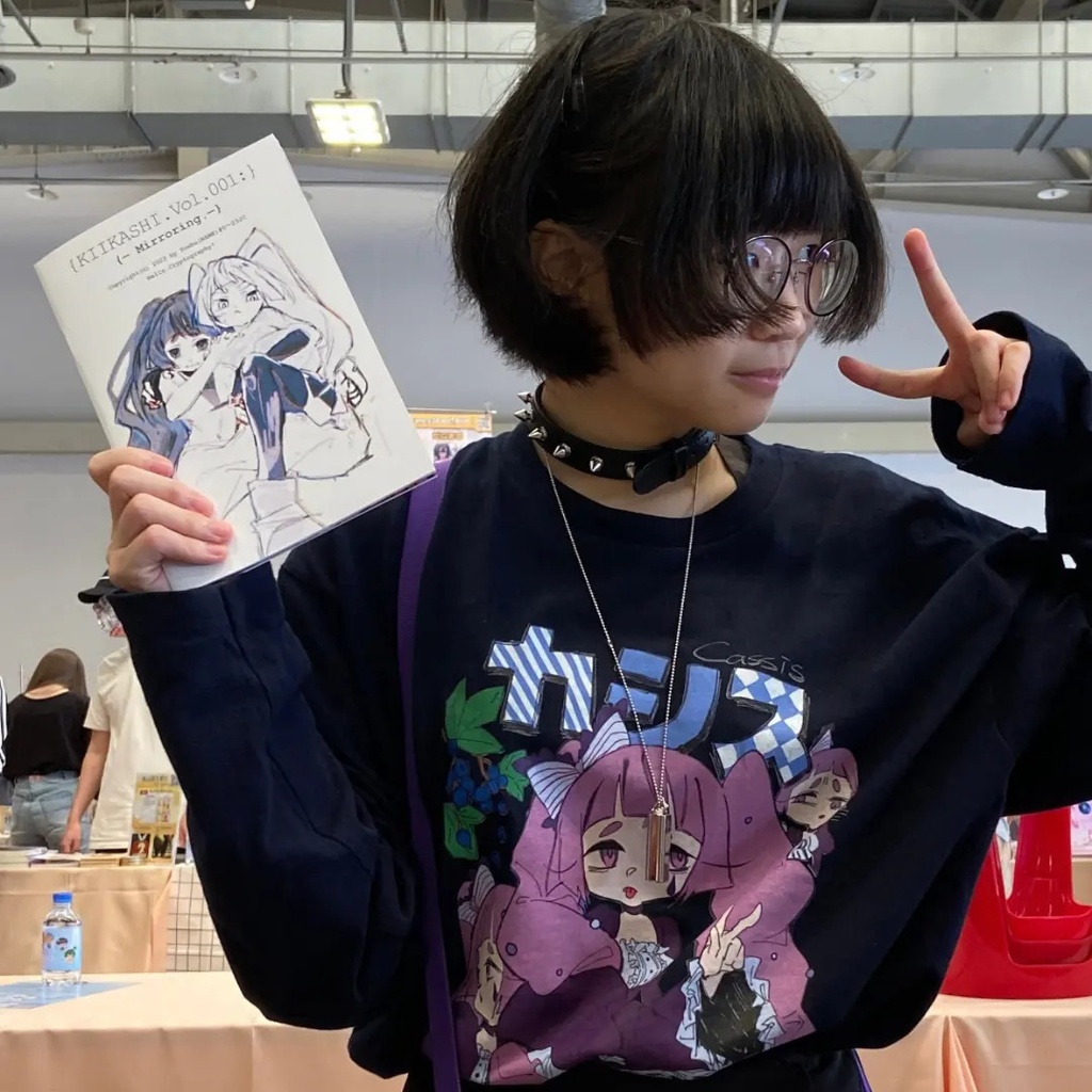 ✨👾カシスちゃん👾✨のロングスリーブTシャツ