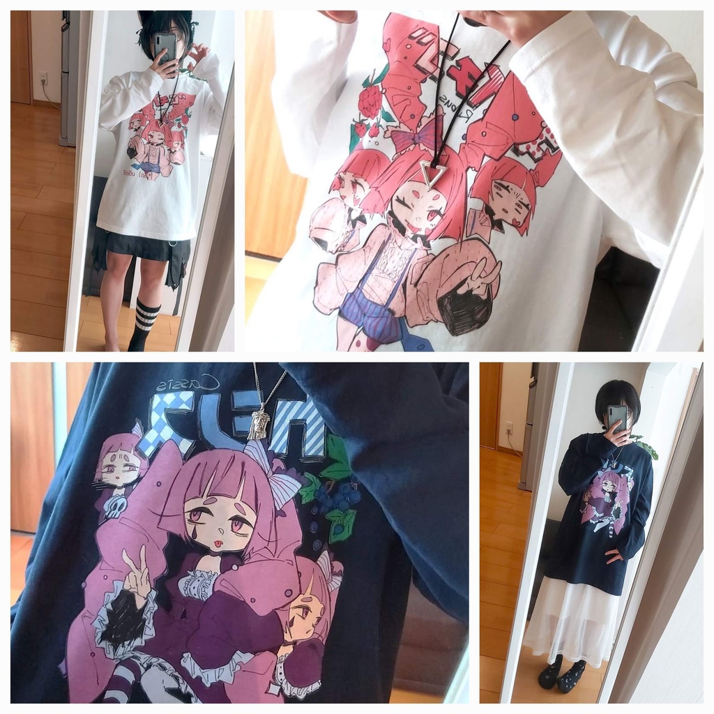 ✨👾カシスちゃん👾✨のロングスリーブTシャツ