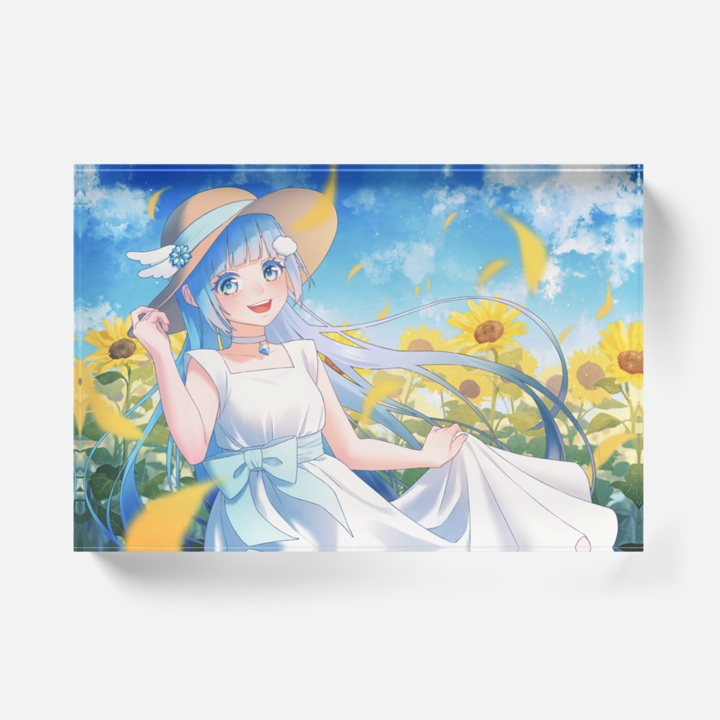 空雪ルミア☁夏のひまわり畑2022|アクリルブロック