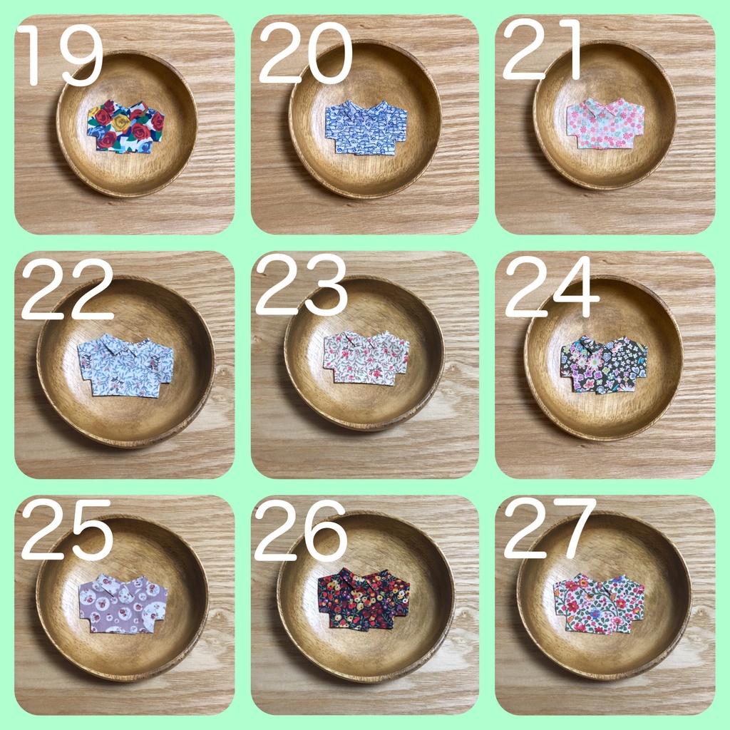 10cmぬい服 【柄シャツ(リバティ)】