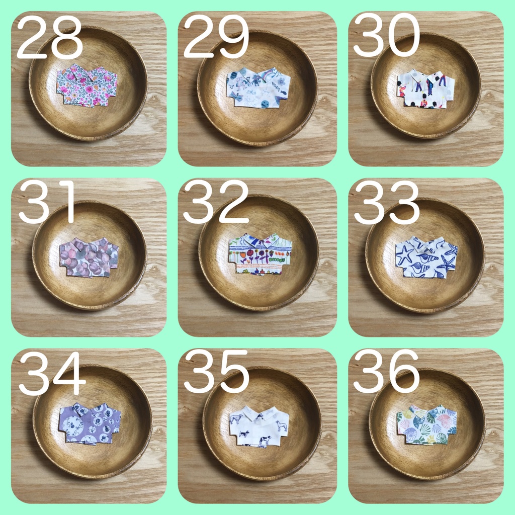 10cmぬい服 【柄シャツ(リバティ)】