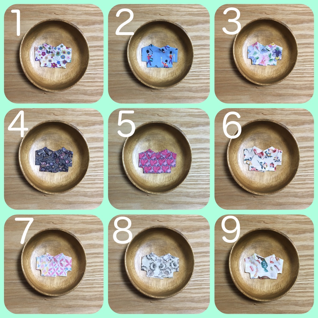 10cmぬい服 【柄シャツ(リバティ)】