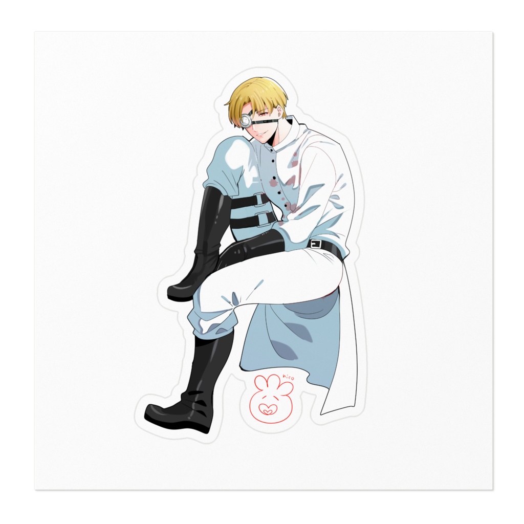 座りポーズステッカー