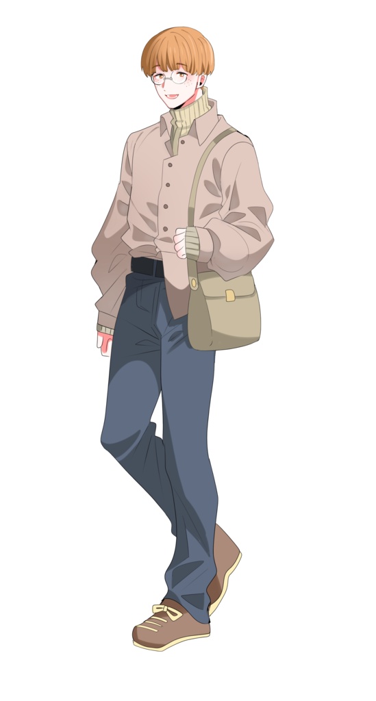 立ち絵素材☆★眼鏡の男性