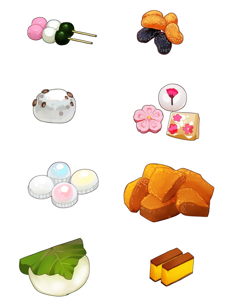 和菓子８種素材
