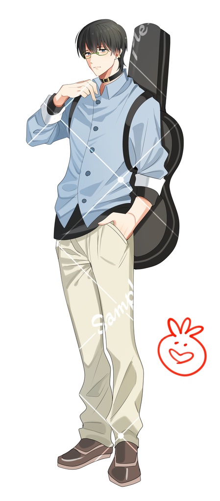 立ち絵素材☆★真面目なバンド男
