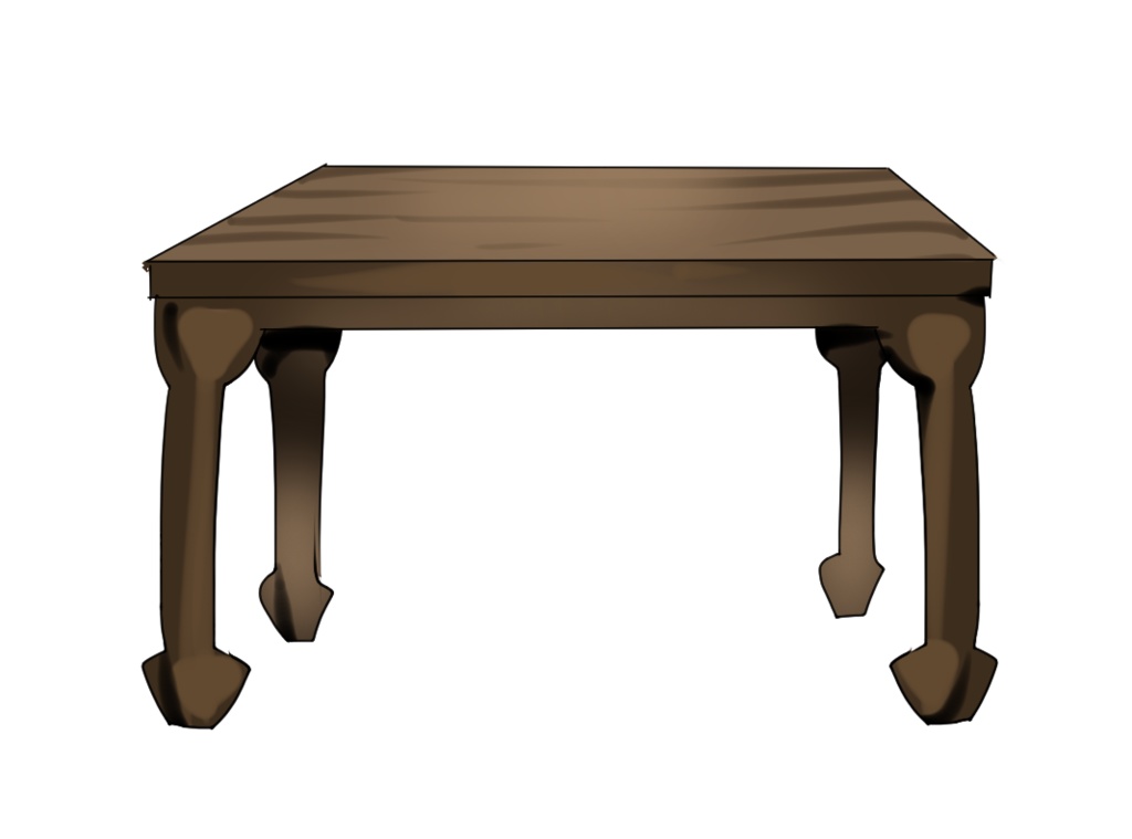 TRPG用白い部屋と家具素材