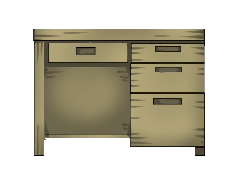 TRPG用白い部屋と家具素材