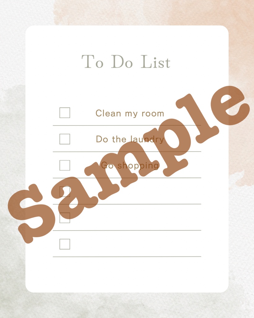 【無料サンプル】To do list シンプル