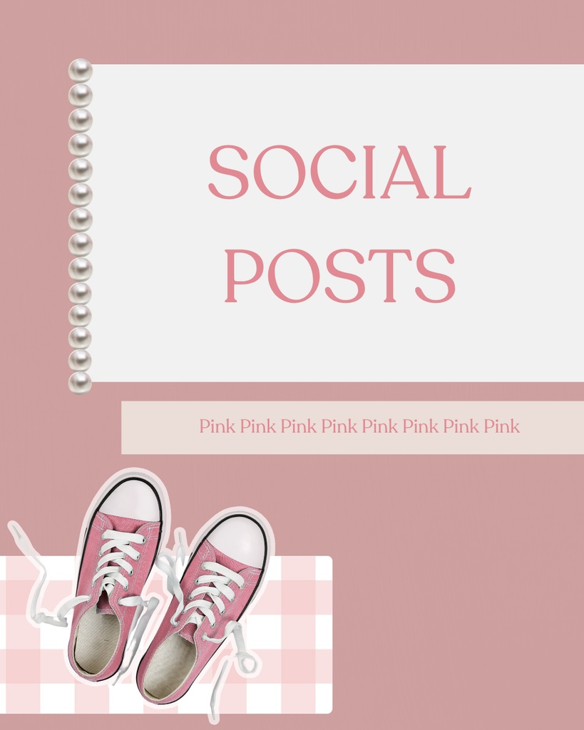 SOCIAL POSTS Pink【Canva】