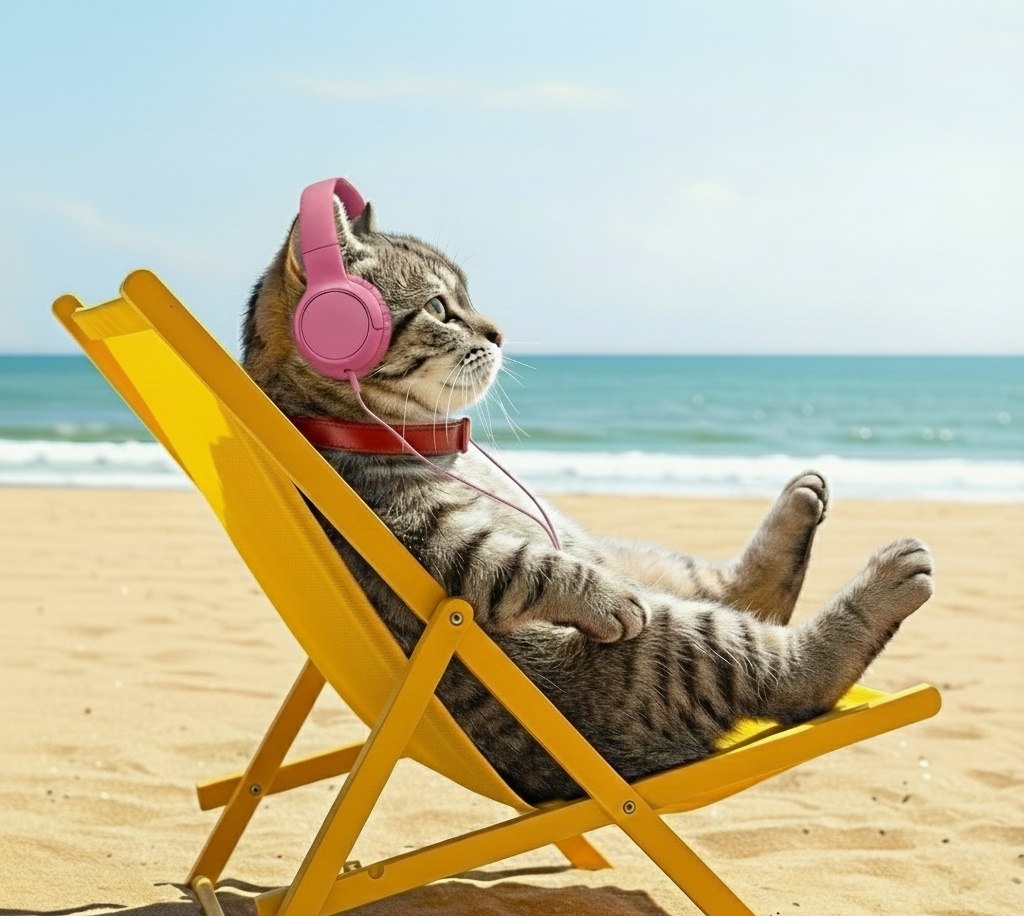 たまには海を眺めて、のんびり過ごしたいにゃ～