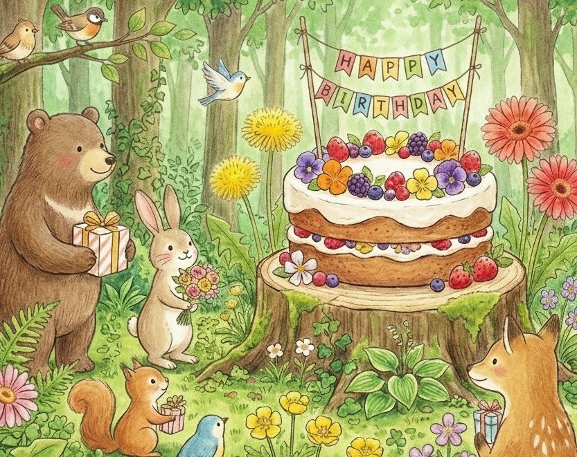 森のバースデーパーティー