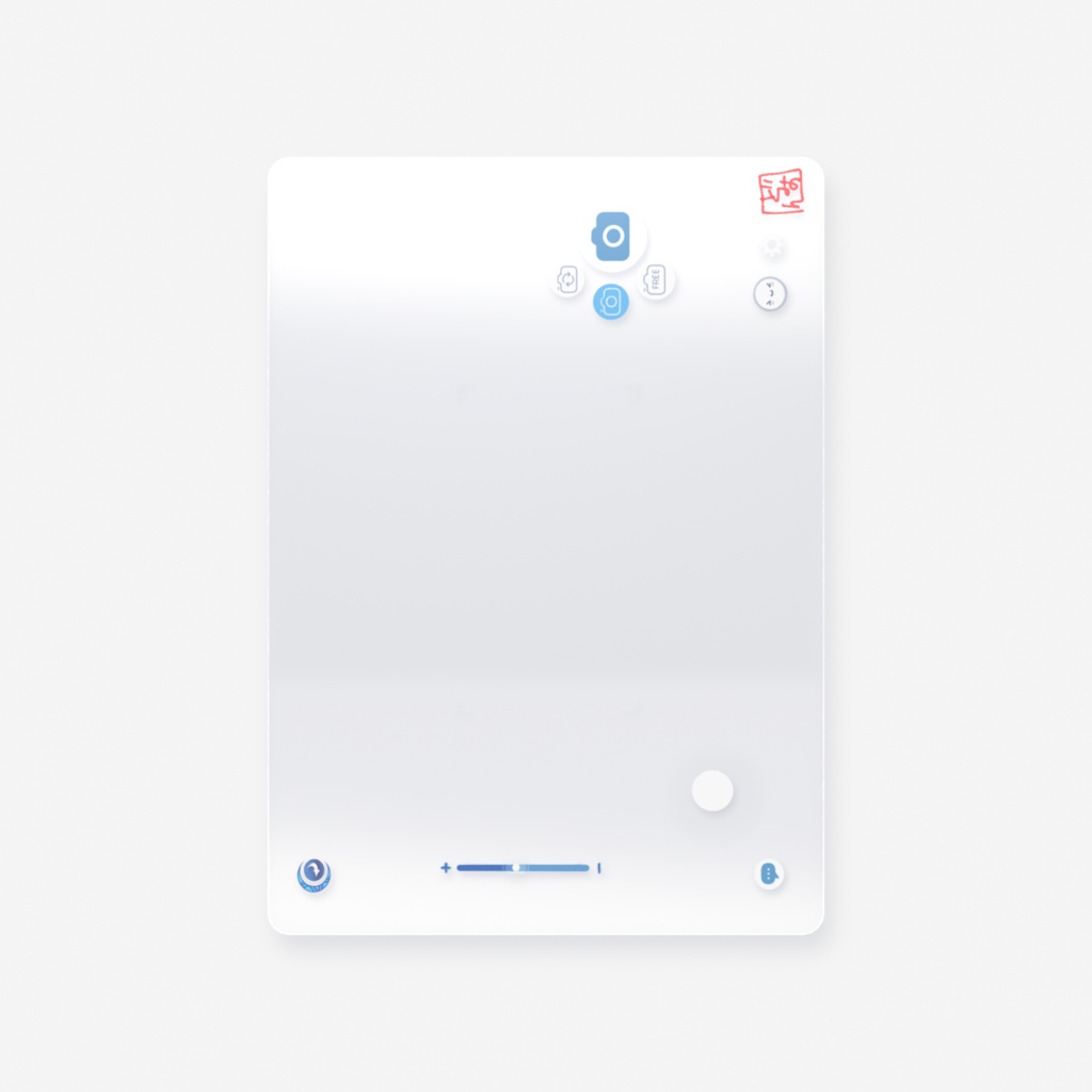 カメラ画面のクリアカード