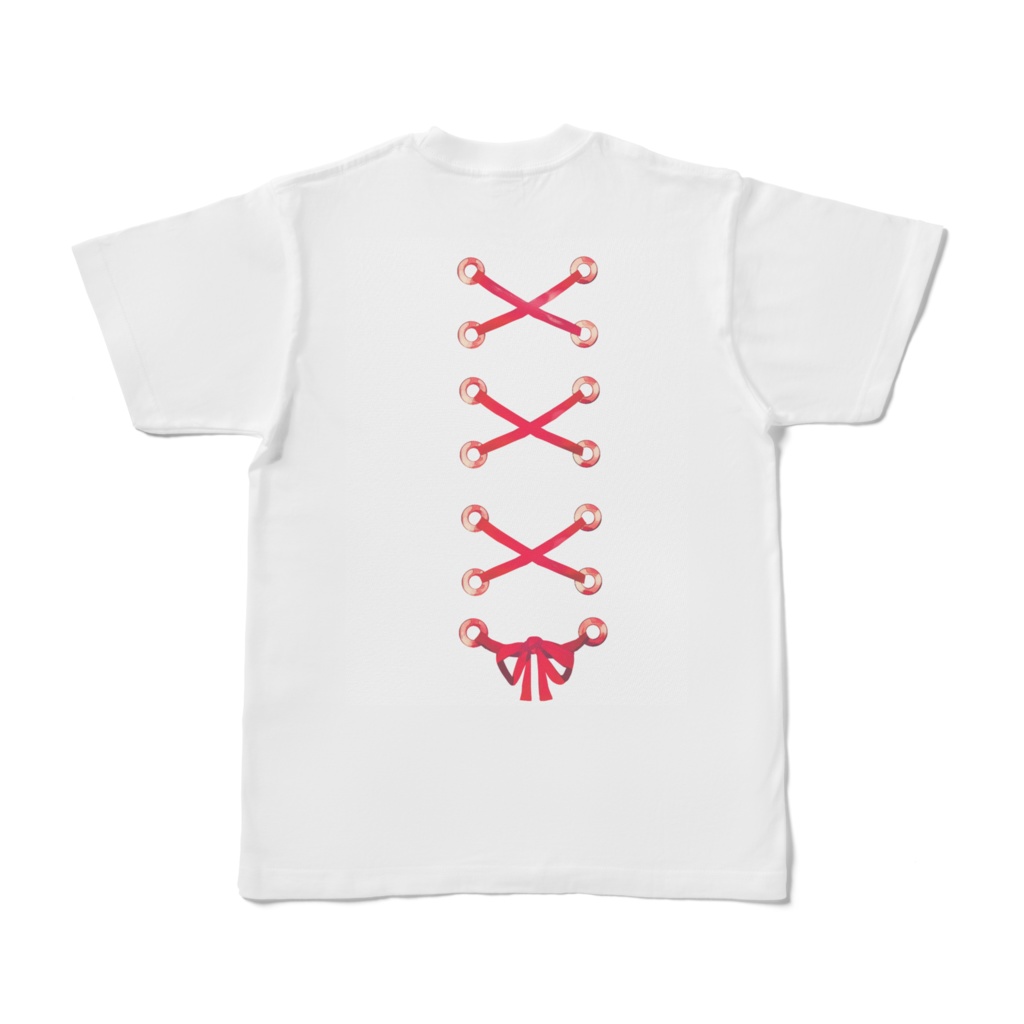 リボンバックデザインTシャツ