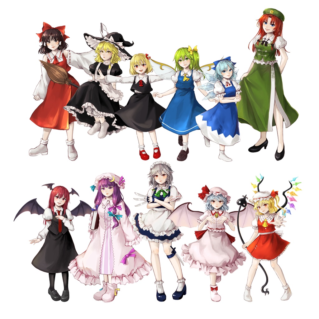 【無料】東方紅魔郷キャラの立ち絵素材【free】 星りんごのおみせ Booth