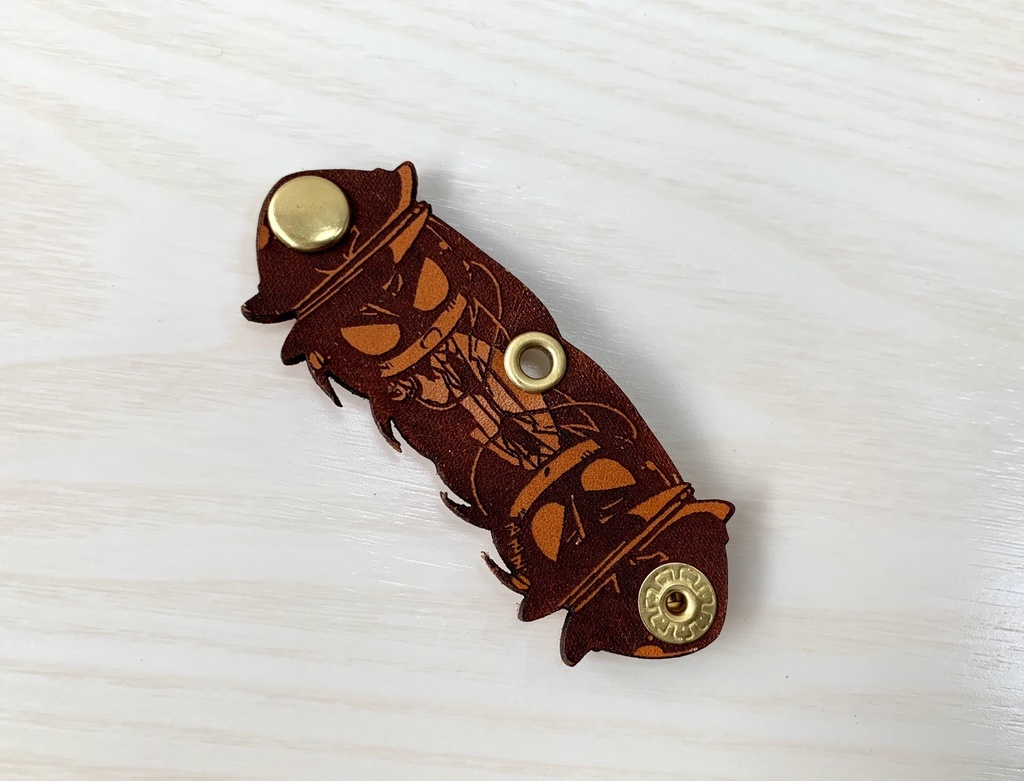 【本革】大総統のイヤホンコードクリップ