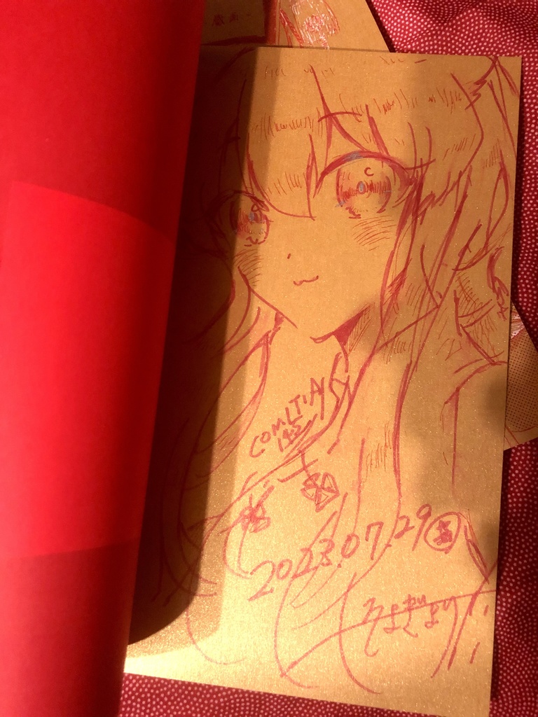 白金の国-戯画-(らくがき本)直筆イラスト付+メガネクリーナー(在庫状況により変動)とペーパー二種のおまけ