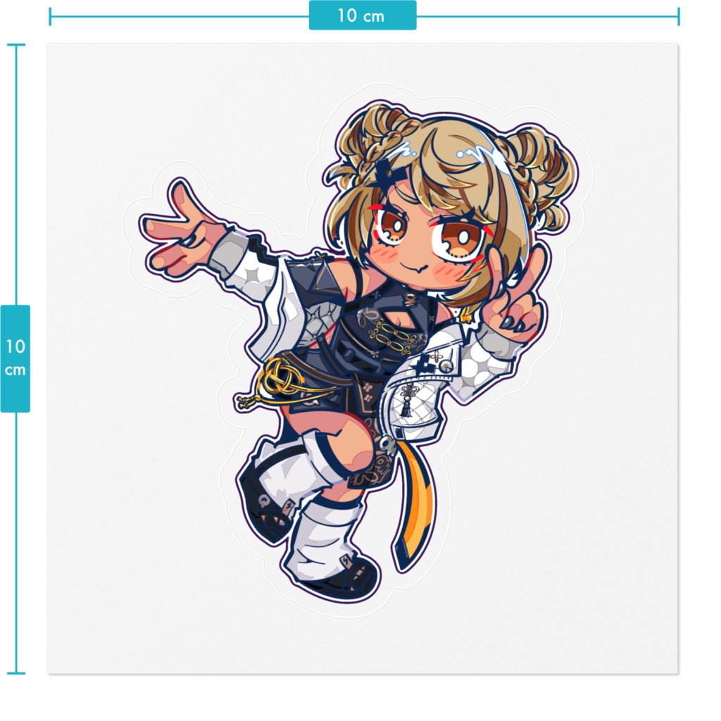 【非公式】ぶいすぽっ! 神成きゅぴクリアダイカットステッカー チャイナ