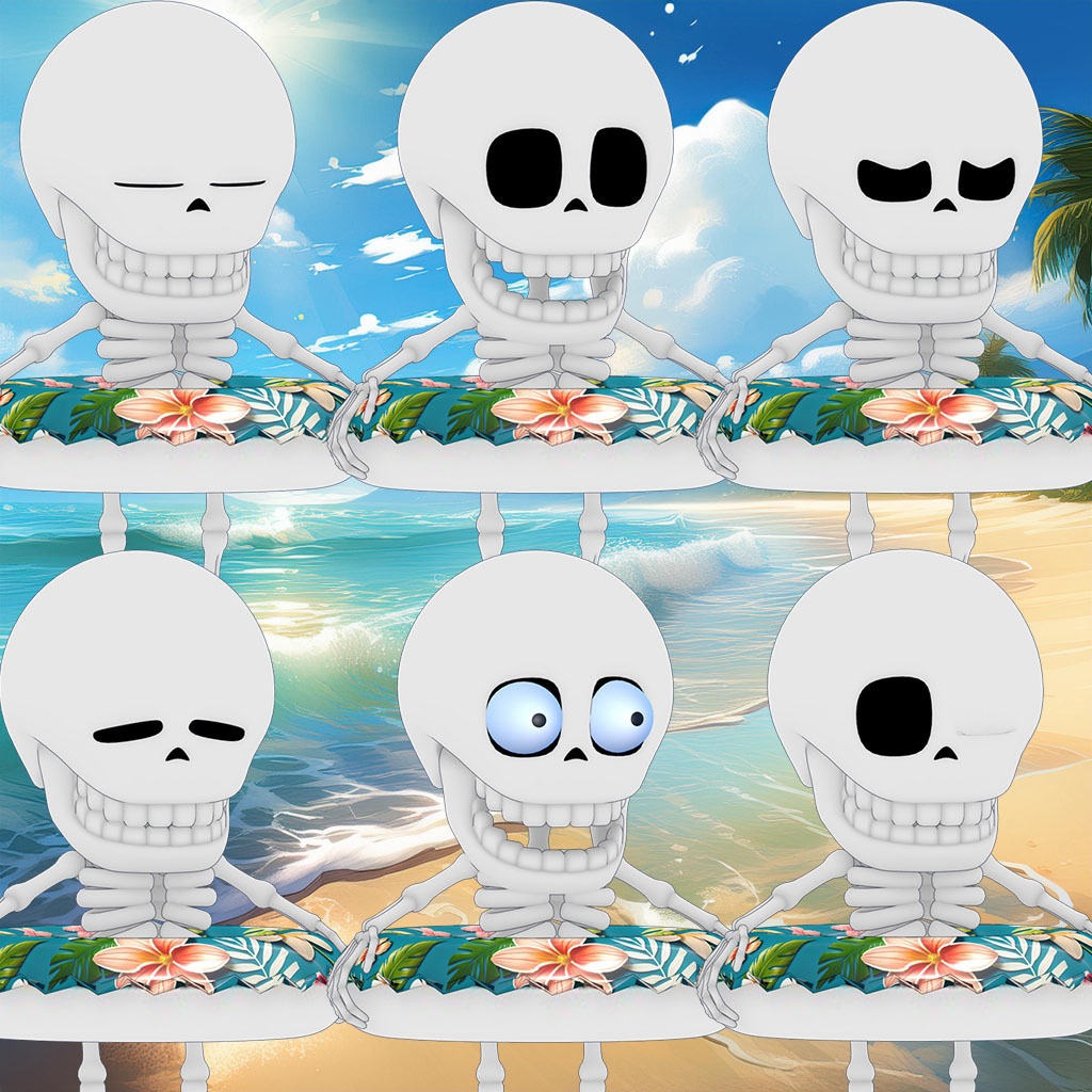 【VRMアバター】バカンスカル(3Dモデル)