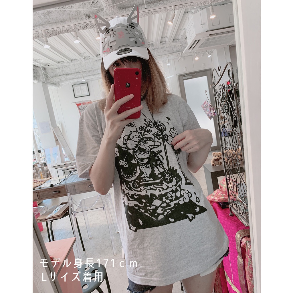 Tシャツ「ば~ちゃるさんぽワニ」