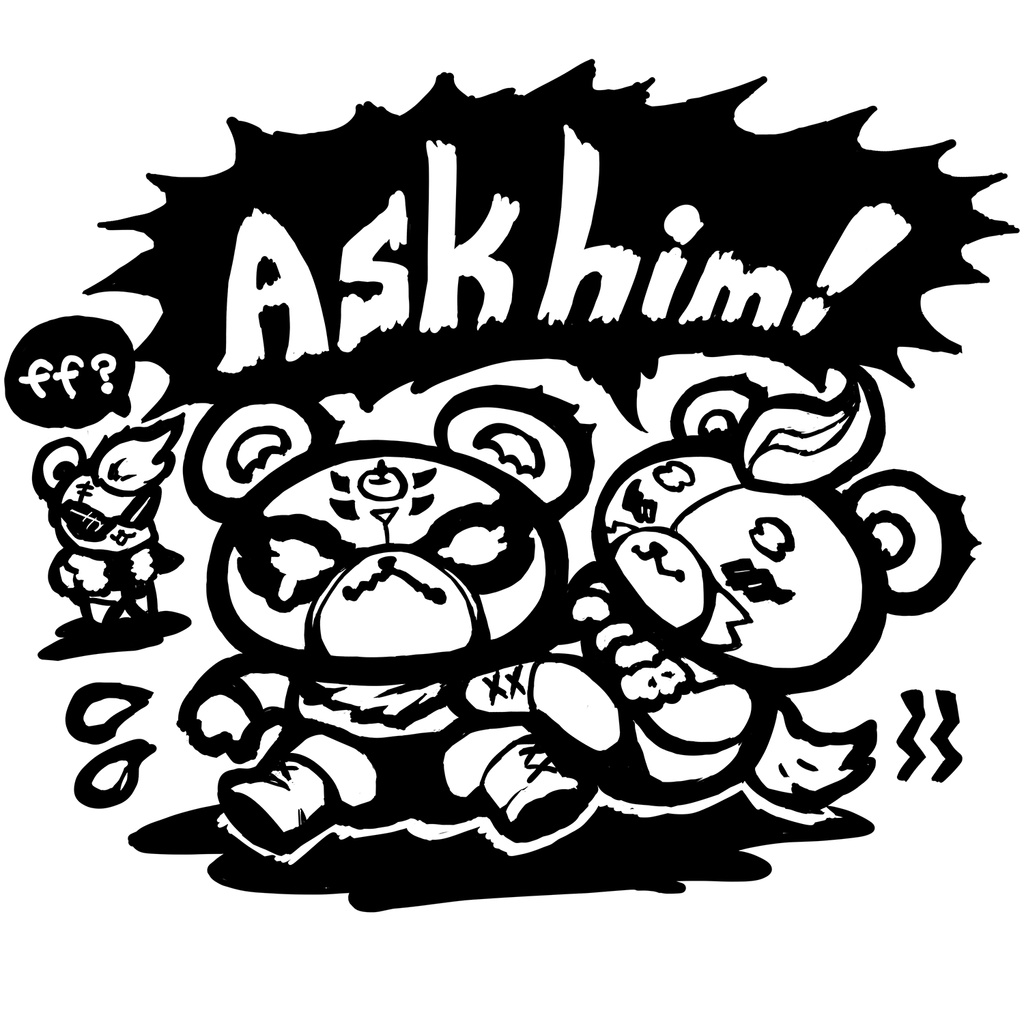 Tシャツ「Ask him!」 #トロルズ