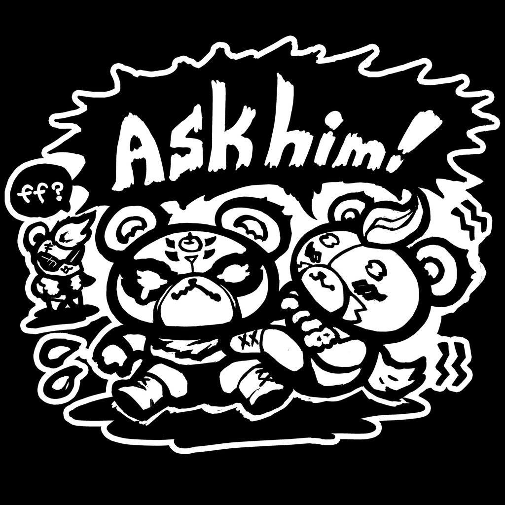 スウェット「Ask him!」#トロルズ