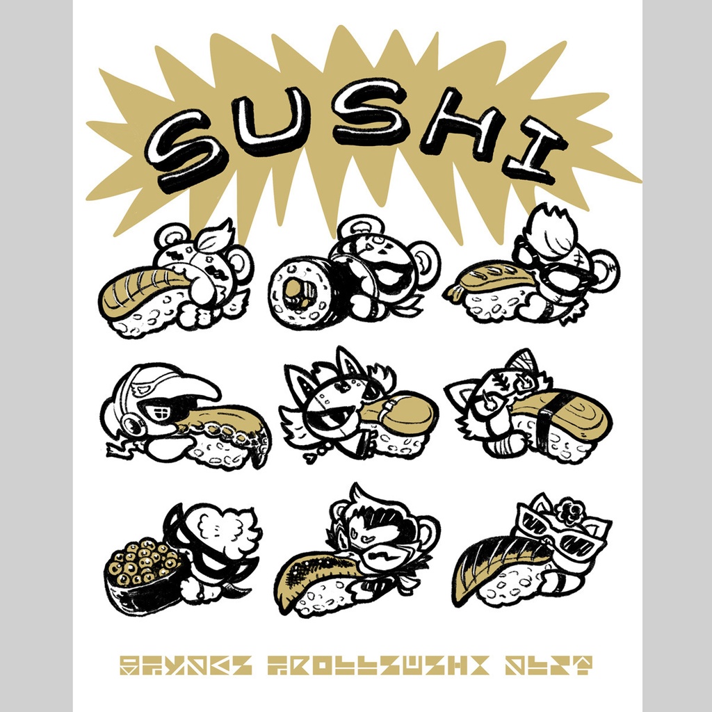 Tシャツ「トロル寿司」#トロルズ